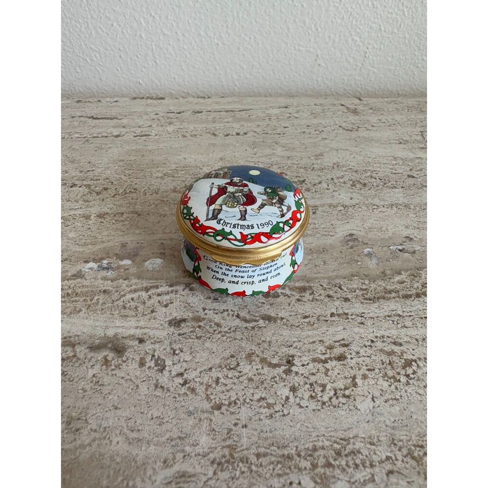 Halcyon Days Enamels Santa Pill Box